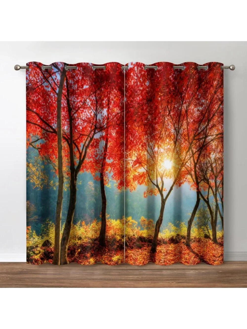 Fall Forest Blackout Curtains 52